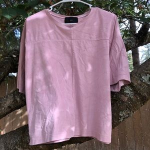 South Korea Velvet pink shirt